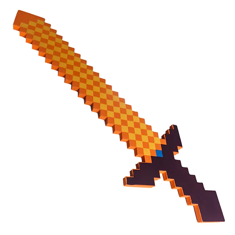 Minecraft 8Бит Меч Оранжевый 75 см - фото