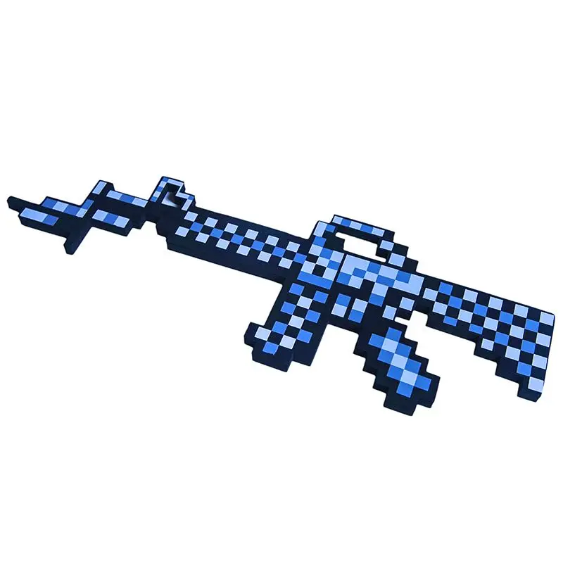 Minecraft 8Бит Автомат М16 Синий 62 см - фото