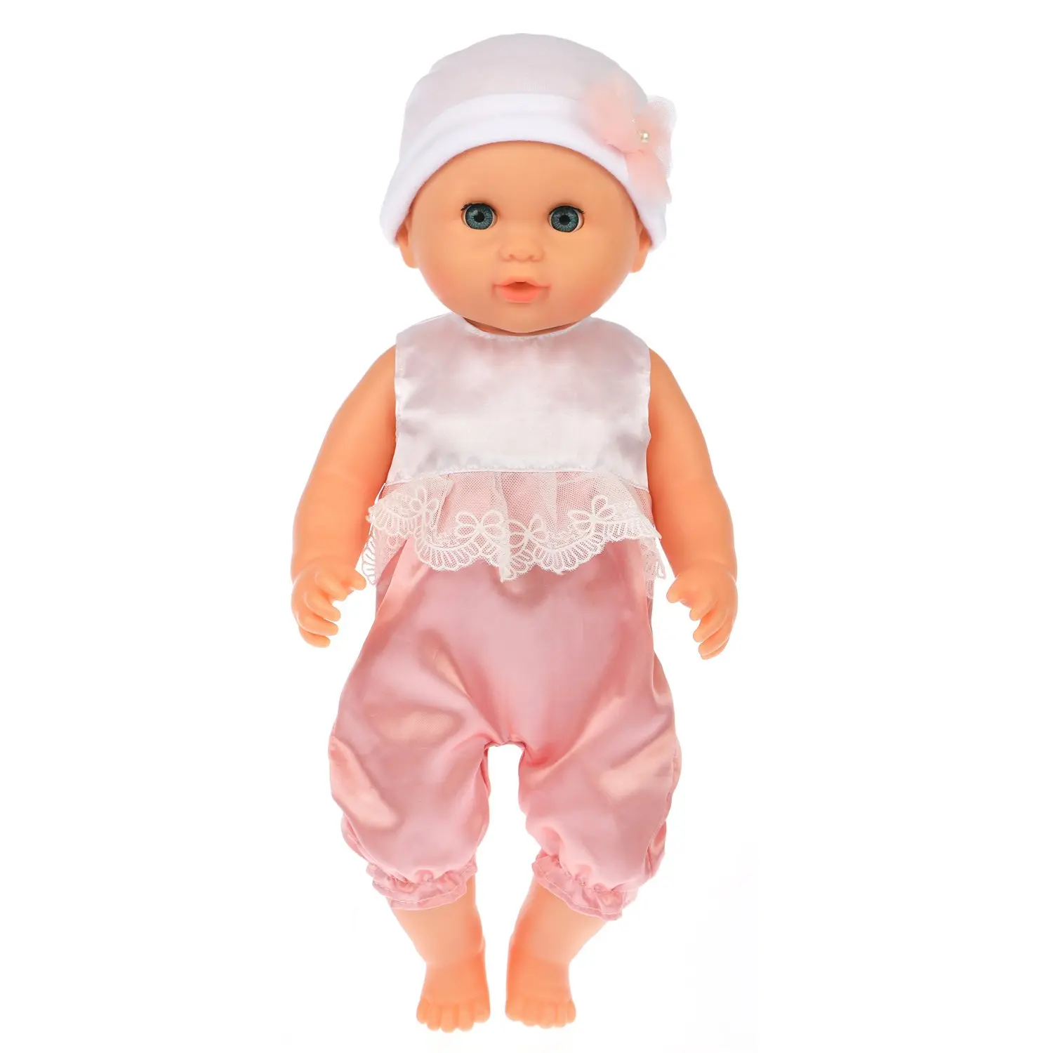 Одежда для куклы 38-43см, комбинезон с шапочкой "Кружева" - фото