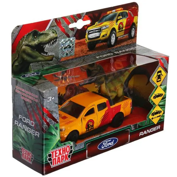 Машинки Машина Ford Ranger Пикап и динозавр - фото