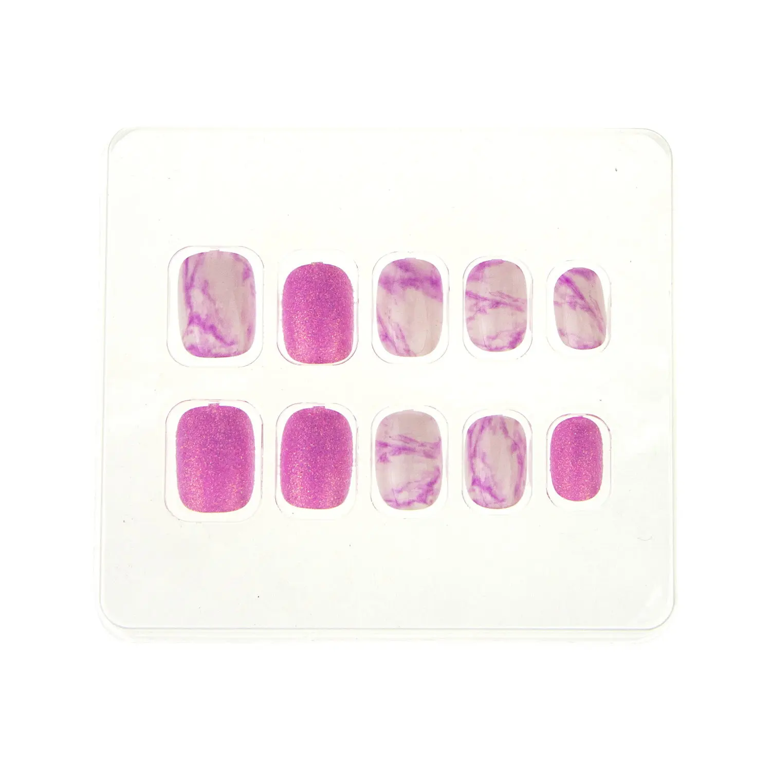 Набор накладных ногтей №3 Pink Marble - фото