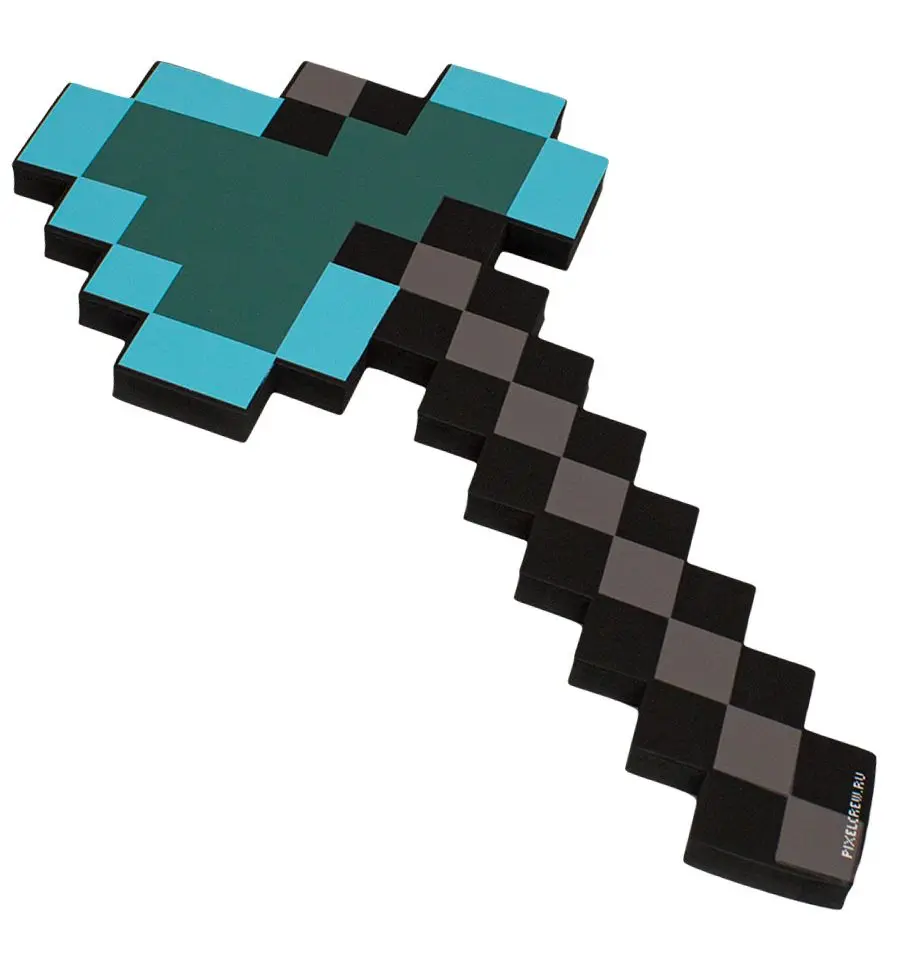 Minecraft 8Бит Топор Алмазный 41 см - фото