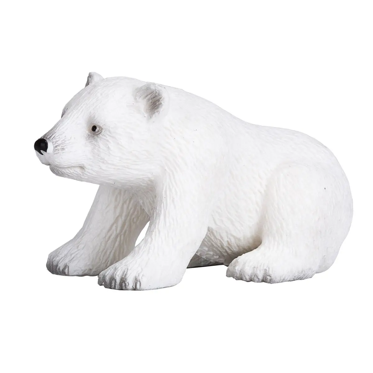 Белый медвежонок сидящий - фото