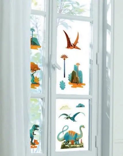 Наклейки на окна "Динозавры" - фото
