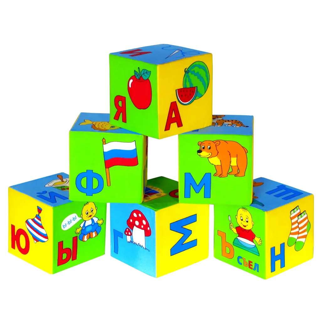 Мягкие кубики "Умная азбука" - фото