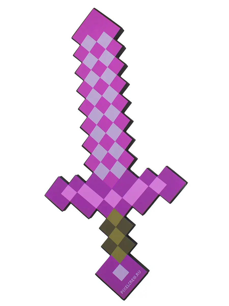 Minecraft 8Бит Меч Зачарованный фиолетовый 30 см - фото