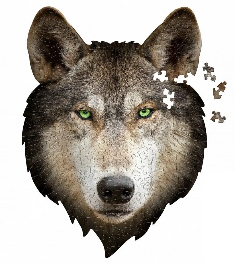 Контурный пазл "Волк" - фото
