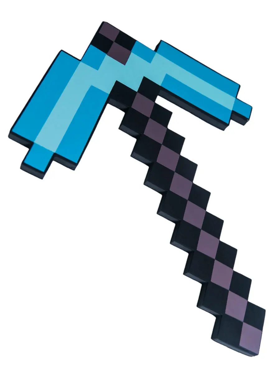 Minecraft 8Бит Кирка Алмазная пиксельная 45 см - фото