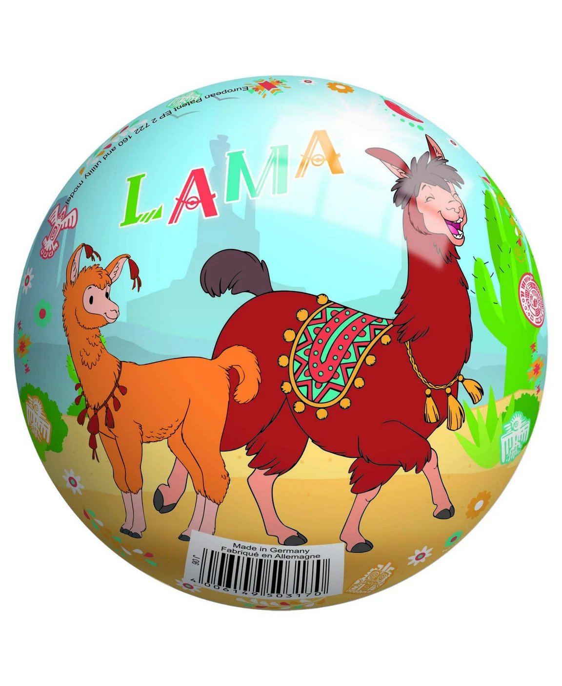 Мяч "Лама" 13 см - фото