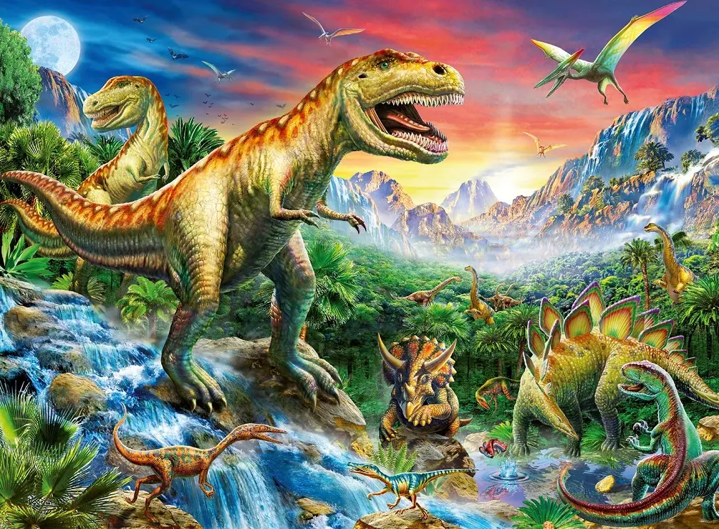 Пазл "У динозавров" (100 эл.) - фото