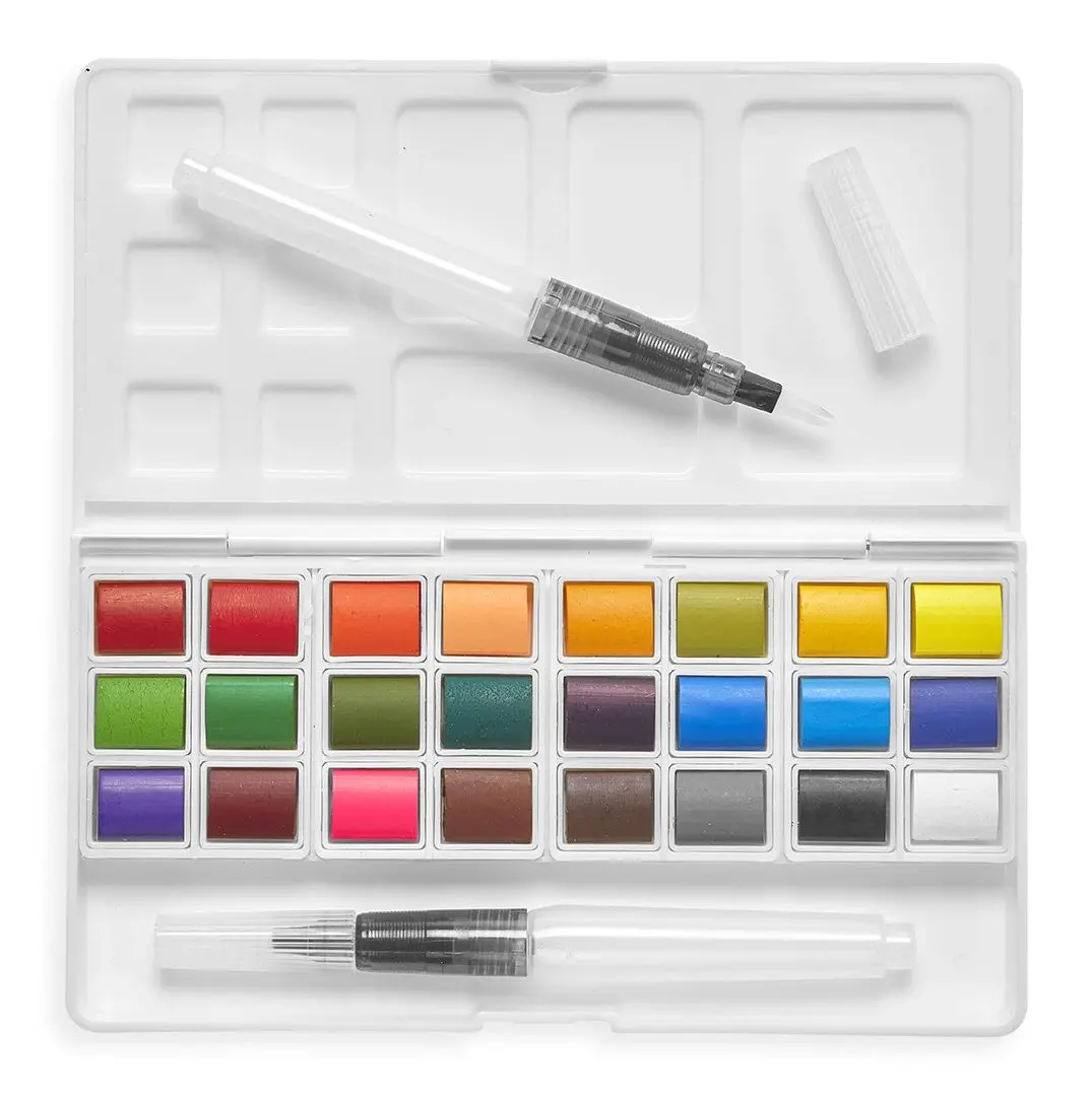 Набор акварельных красок, 24 цвета - фото