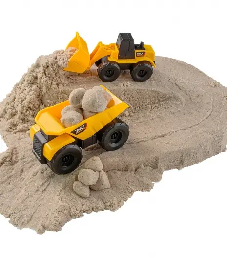 Набор песка с машинками - фото