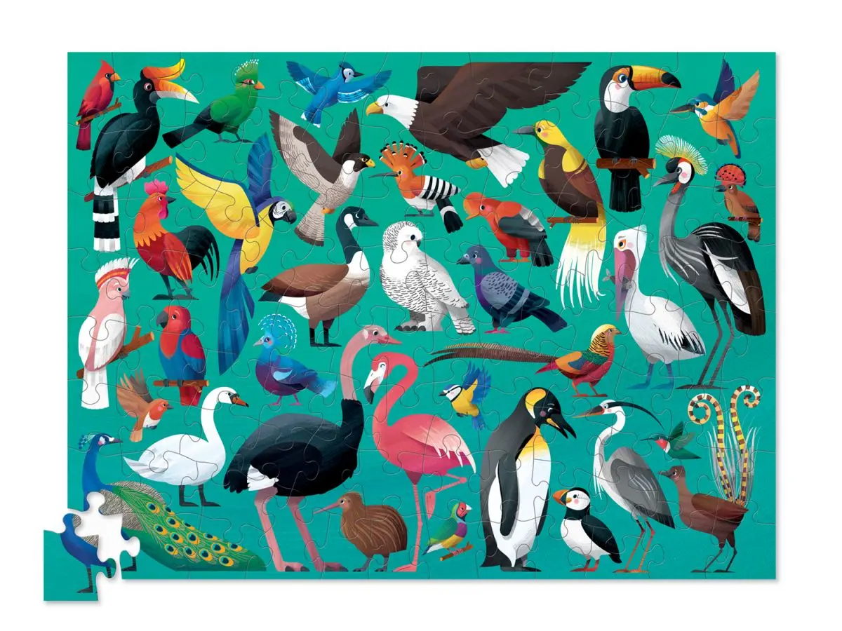 Пазл "36 животных: Птицы" - фото