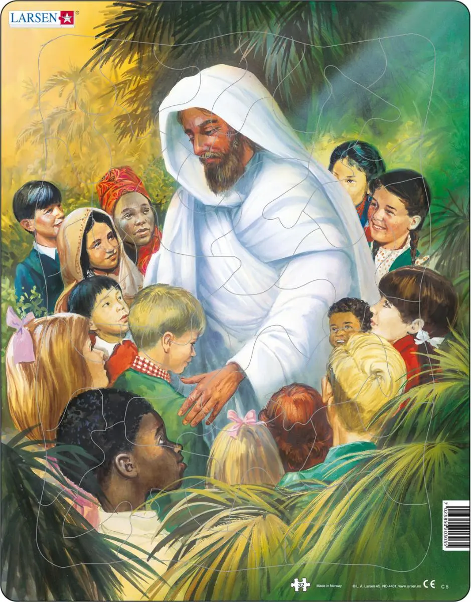 Пазл "Иисус с детьми" - фото