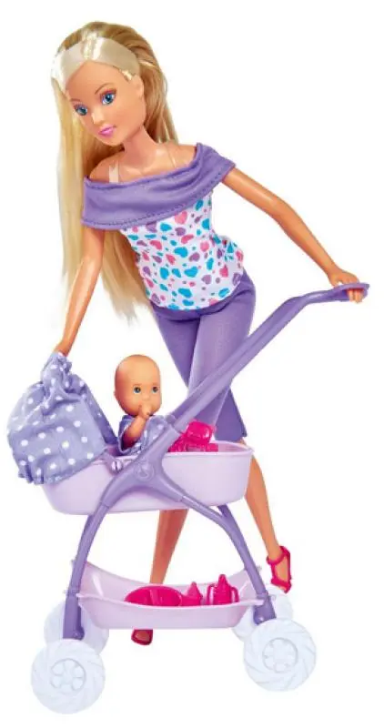 Кукла Штеффи с ребёнком - фото