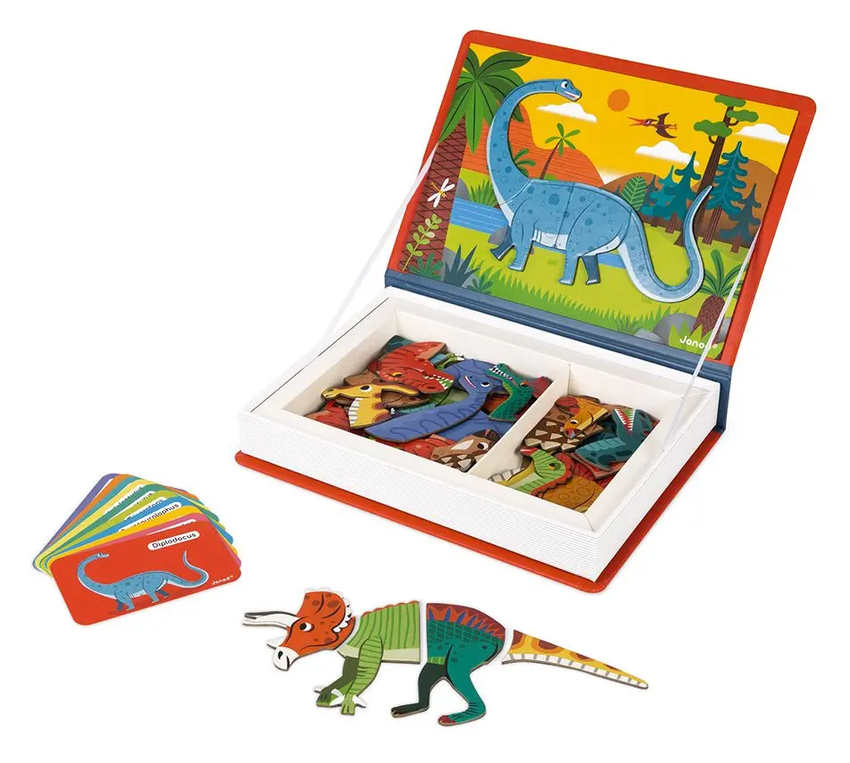 Книга-игра магнитная "Динозавры" - фото