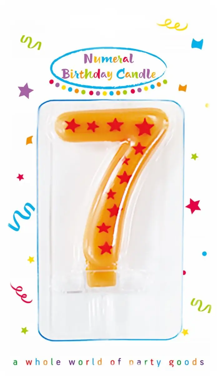 Номерная свеча для торта "7" - фото