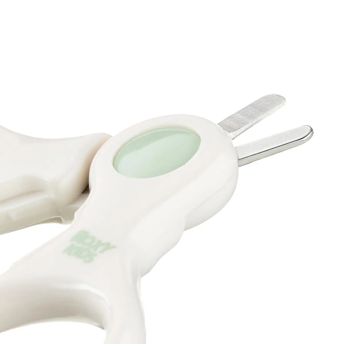 Расчёски, щётки, маникюрные принадлежности Маникюрные ножницы для новорожденных с замочком - фото