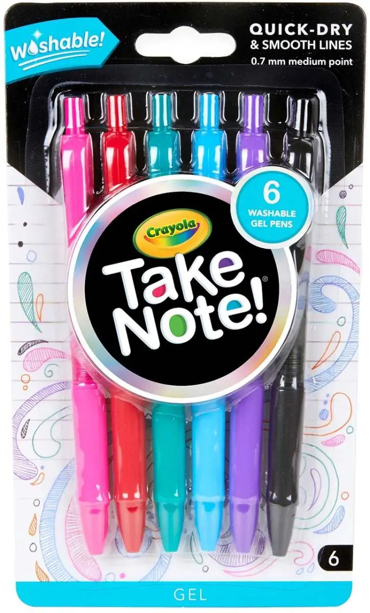 Смываемые гелевые ручки Take Note (6шт.) - фото