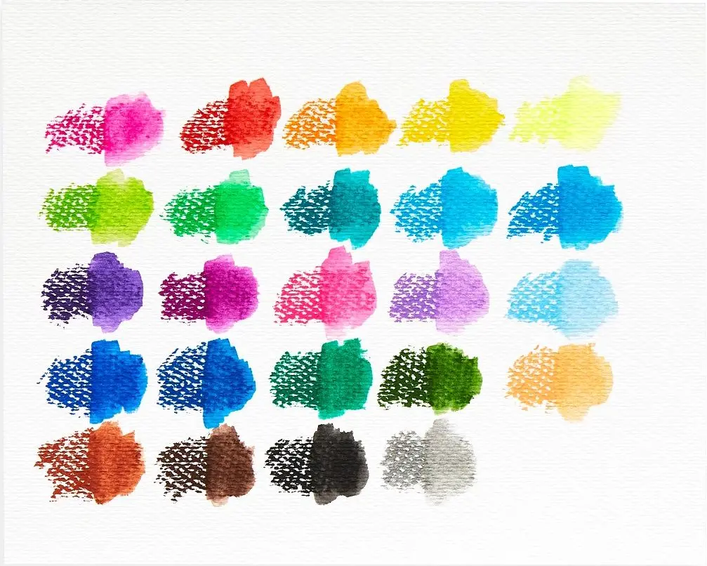 Фломастеры, карандаши, ручки Набор гелевых мелков с кисточкой, 24 цвета - фото