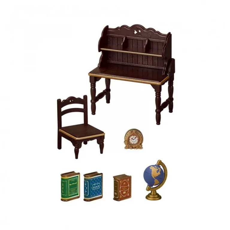 Классический коричневый письменный стол - фото