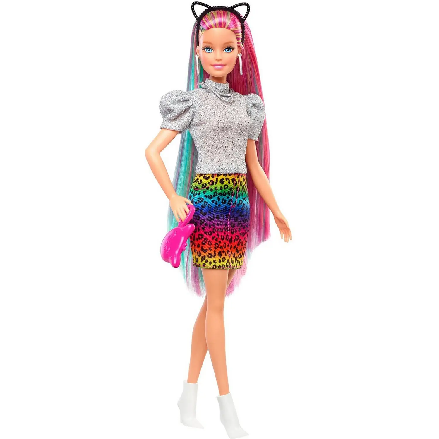 Кукла с разноцветными волосами - фото
