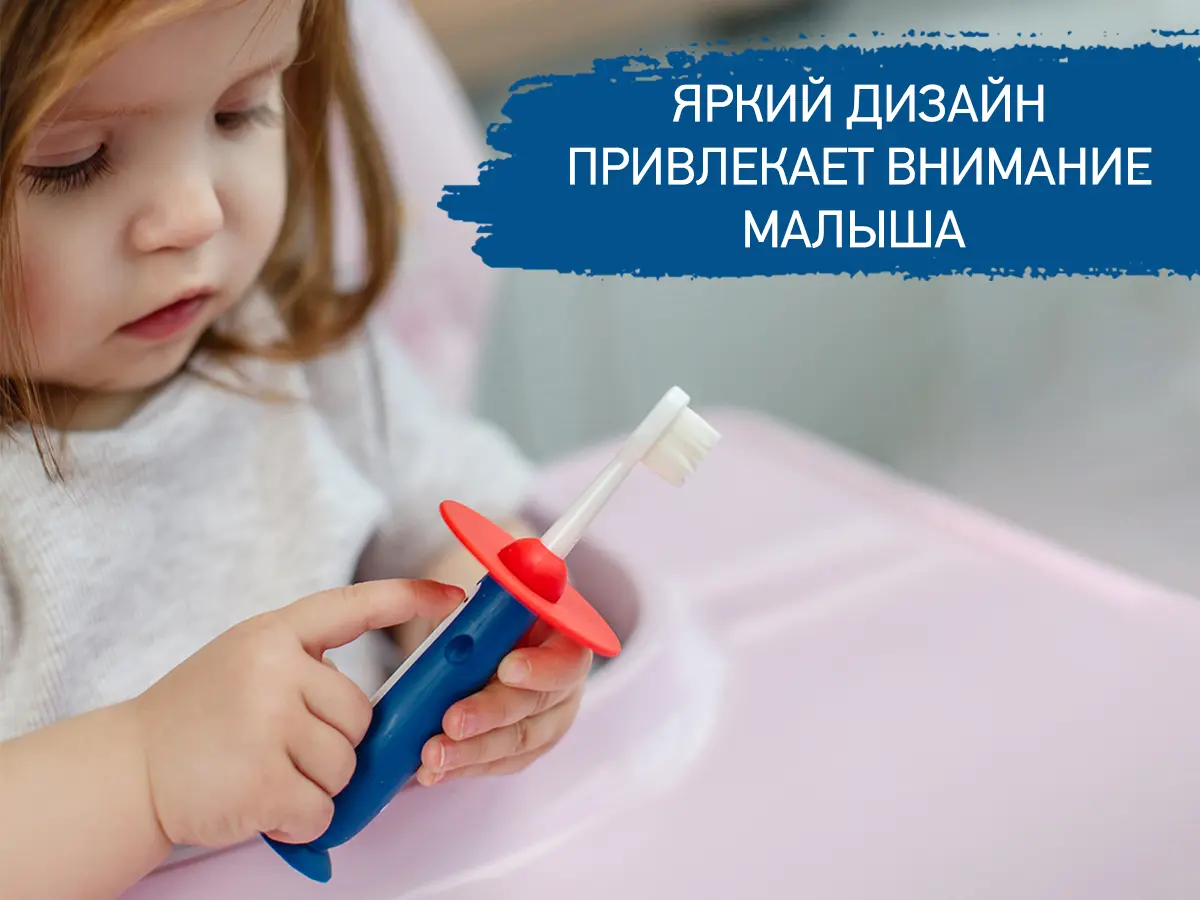 Детские зубные щетки PENGUIN с ограничителем, 2 шт. - фото