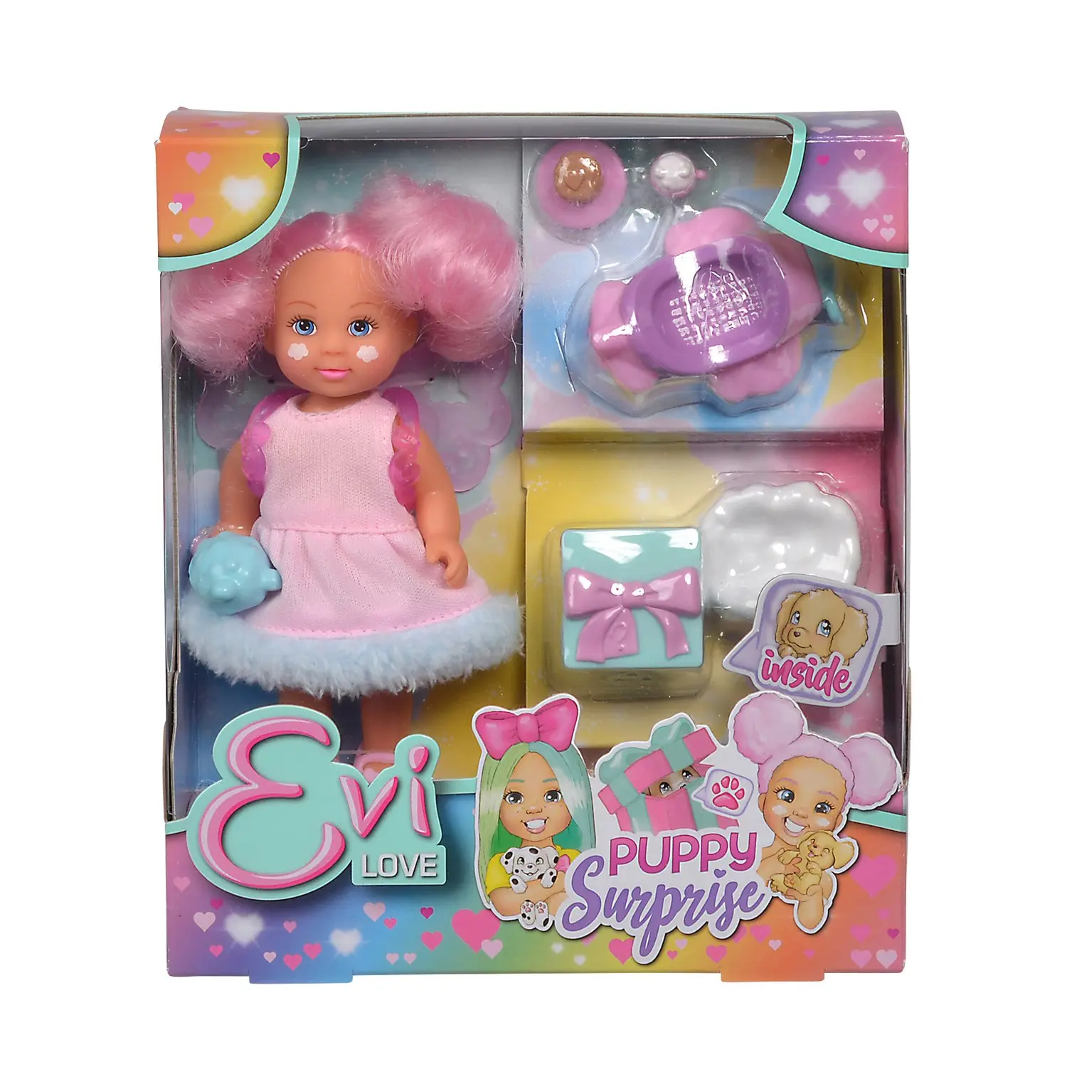 Кукла Еви с розовыми волосами и питомцем "Сюрприз" - фото