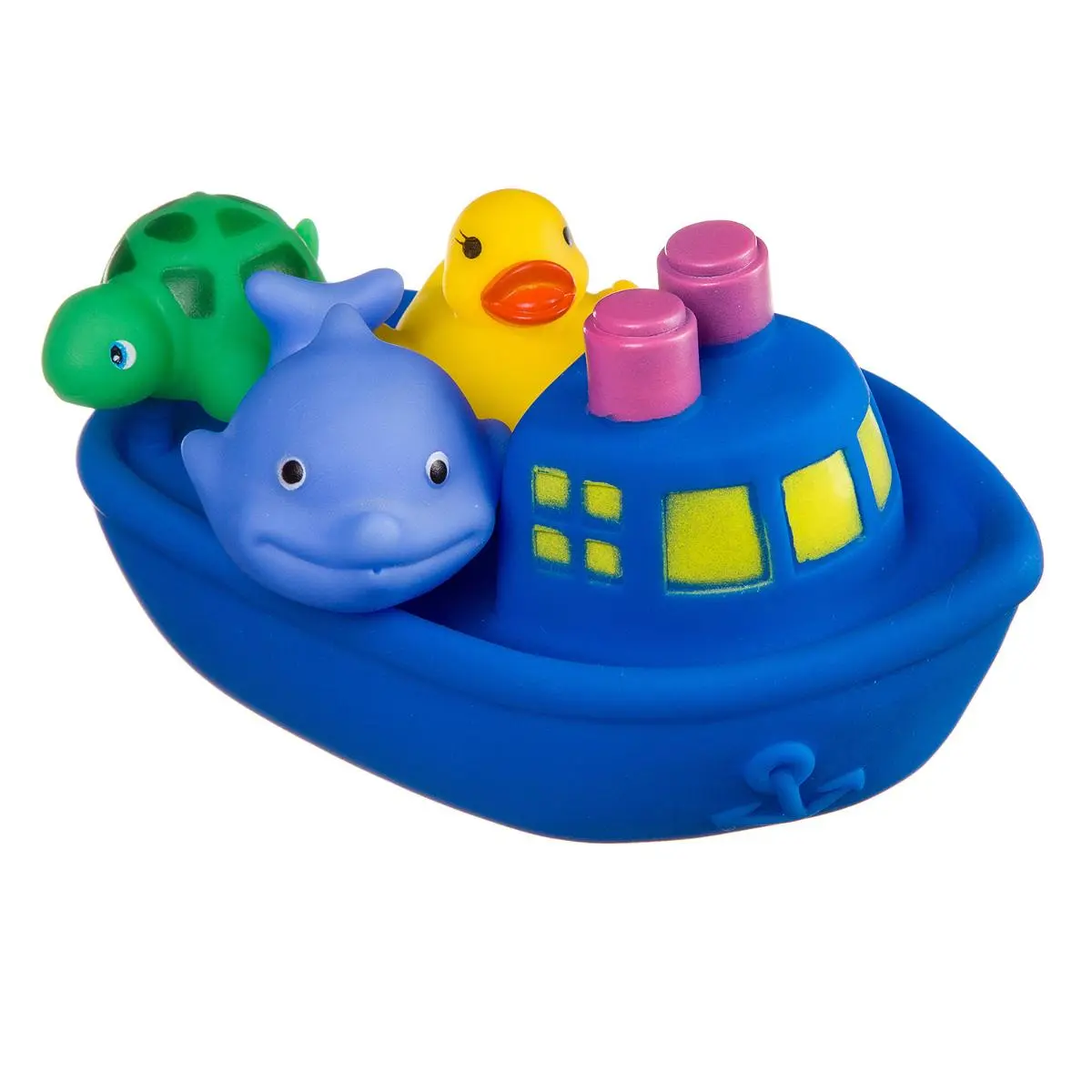 Набор игрушек для купания Корабль с животными - фото