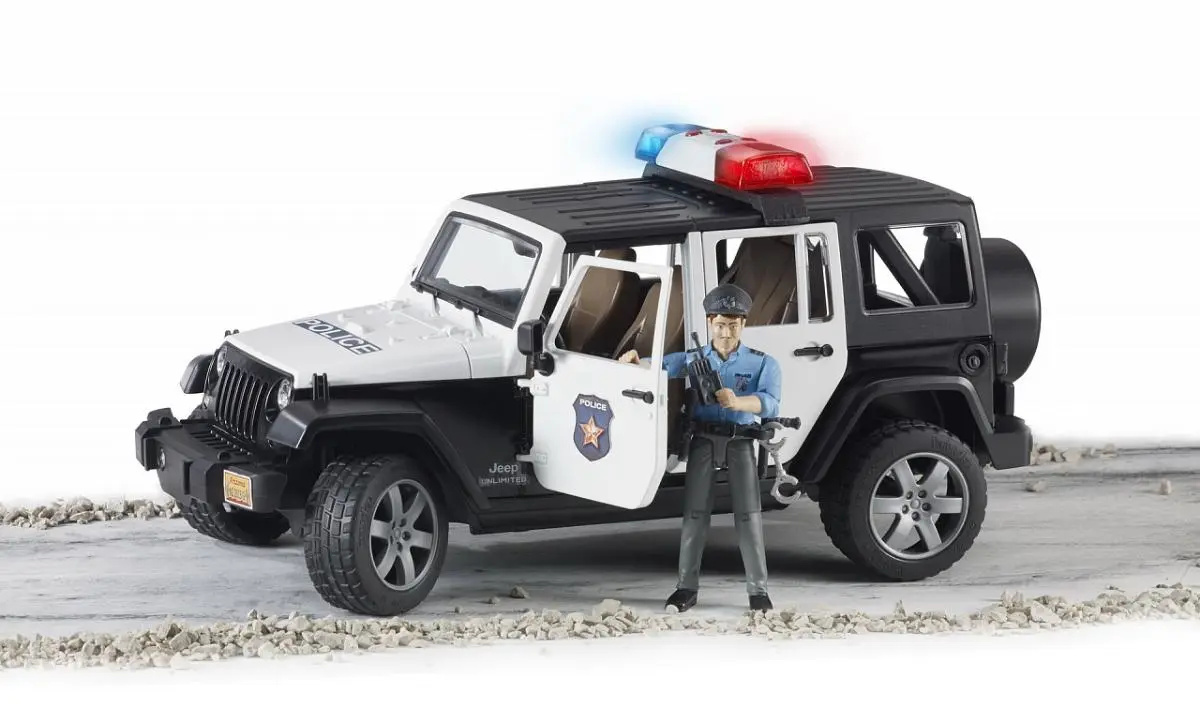 Внедорожник Jeep Wrangler Unlimited Rubicon Полиция с фигуркой - фото