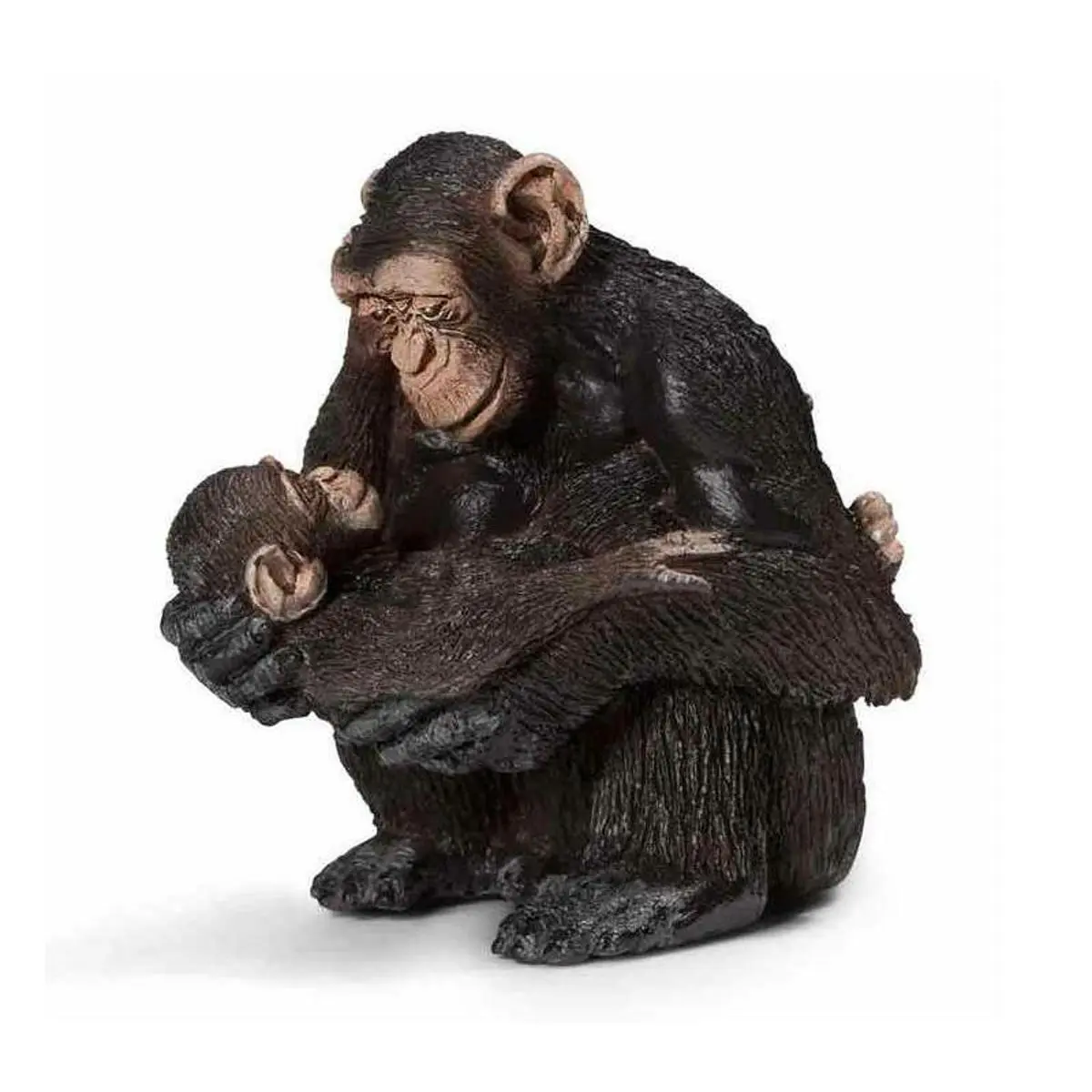 Шимпанзе, самка с детёнышем - фото