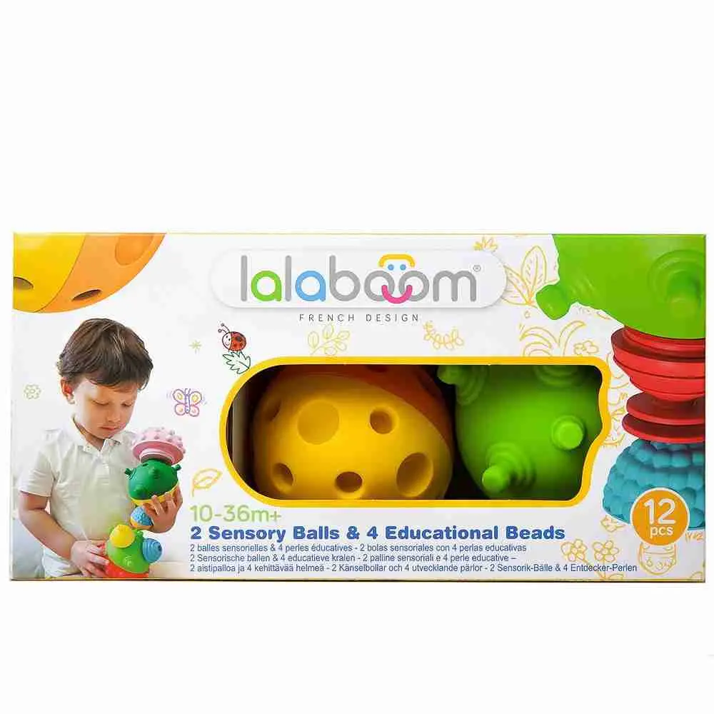 Lalaboom Sensory Ball/Pop Bead 12pc Set