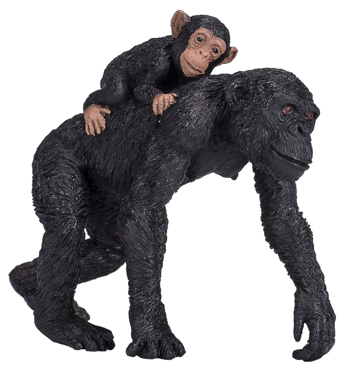 Шимпанзе с детенышем - фото