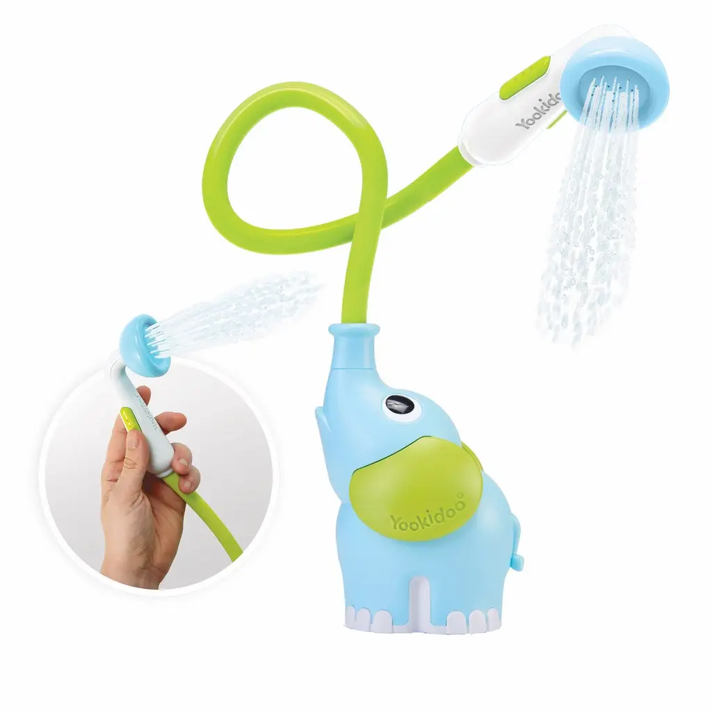 Игрушка водная душ "Слоненок"; голубой - фото