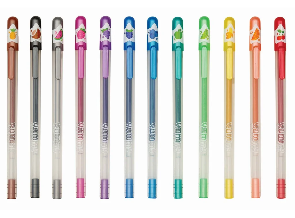 Фломастеры, карандаши, ручки Набор ароматических гелевых ручек, 12 цветов - фото