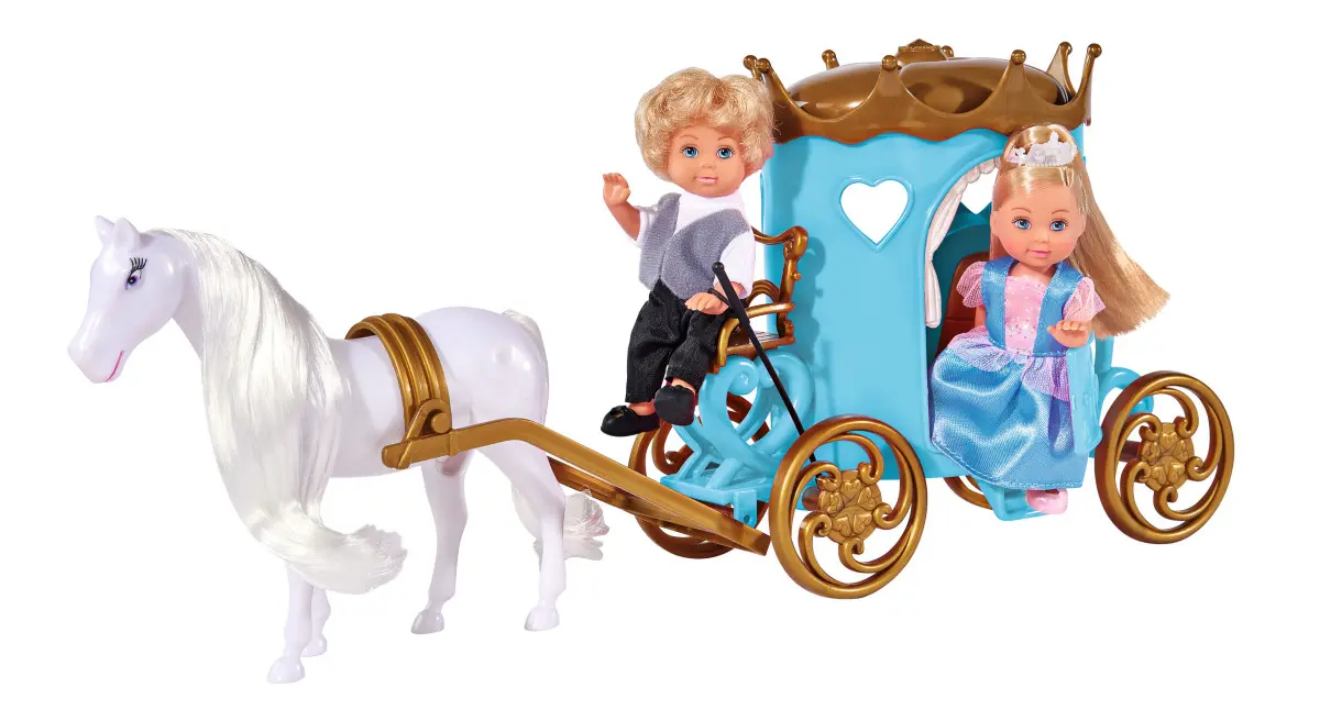 Кукла Еви и Тимми в карете - фото