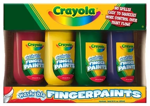 Смываемые краски для рисования пальцами (4шт.) - фото