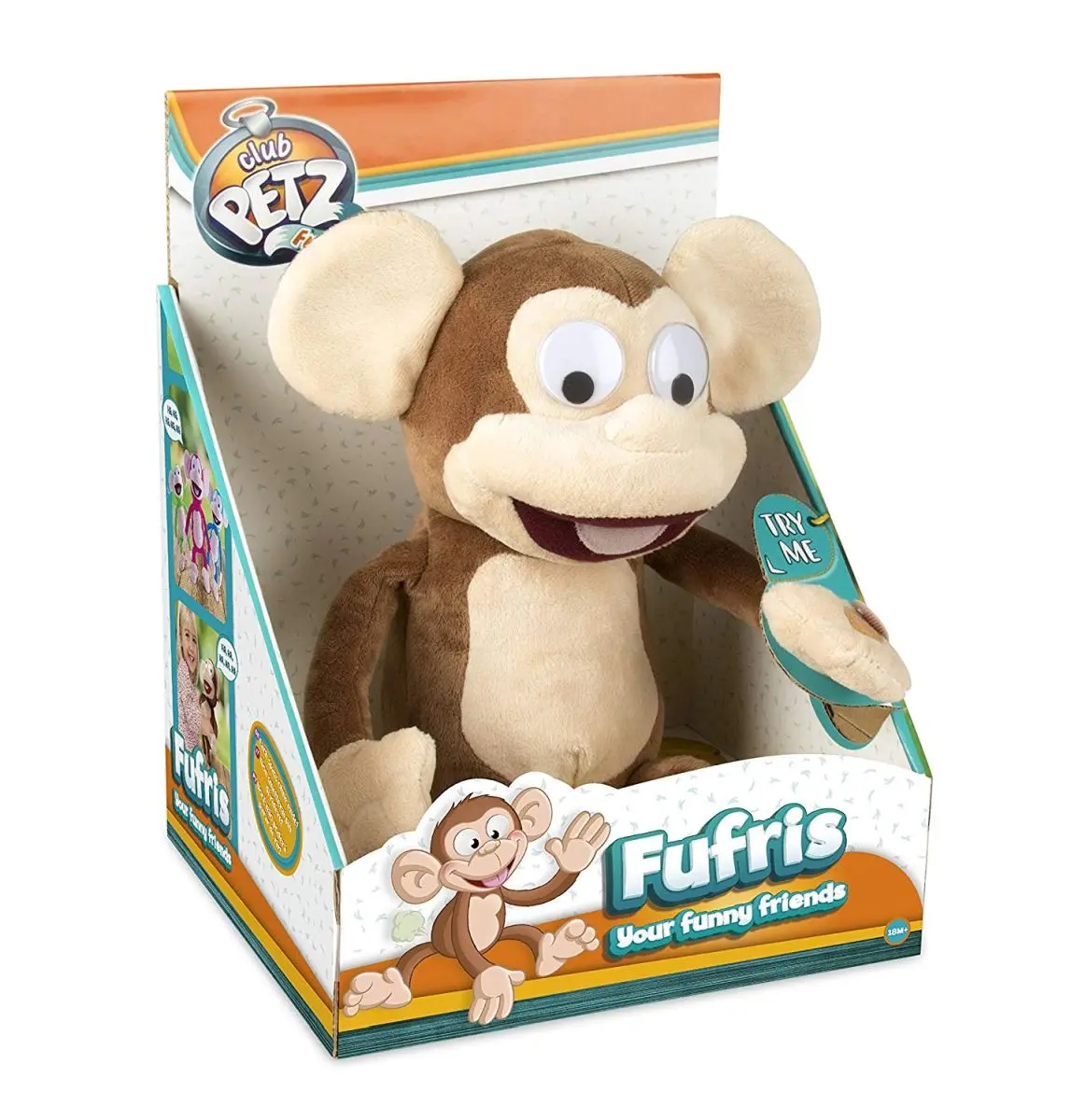 Интерактивная обезьянка Fufris (коричневая) - фото