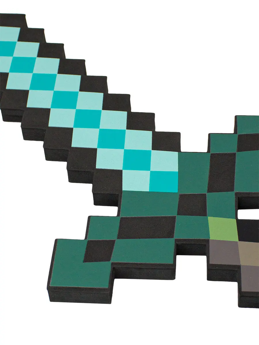 Minecraft 8Бит Меч Aqua 60 см - фото