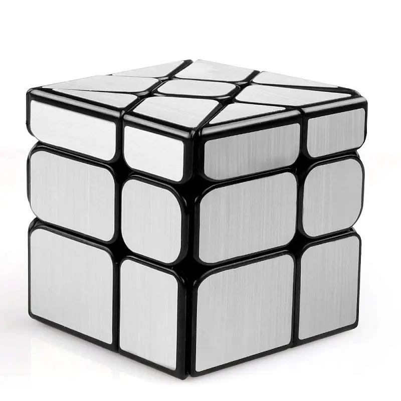 Зеркальный кубик Колесо Серебро - фото
