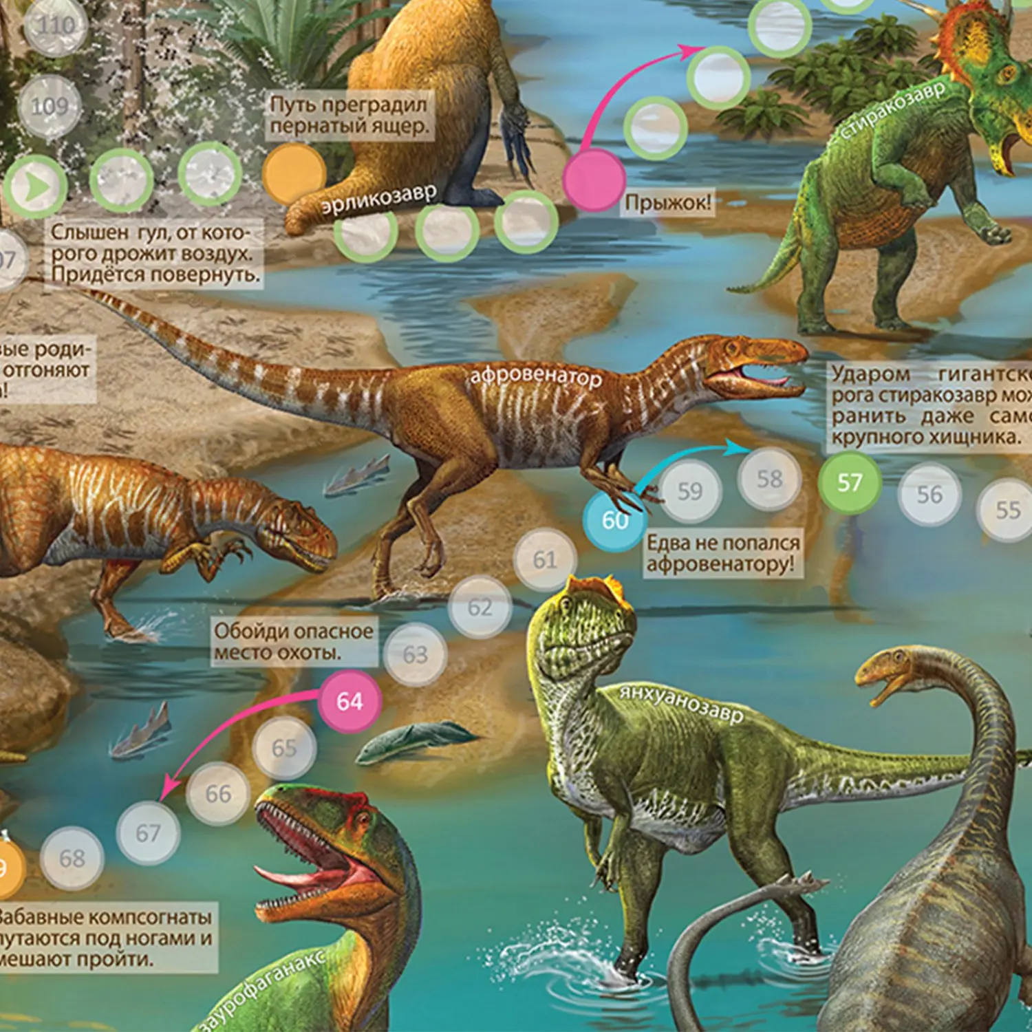 Игра-ходилка "Путешествие в мир динозавров" - фото