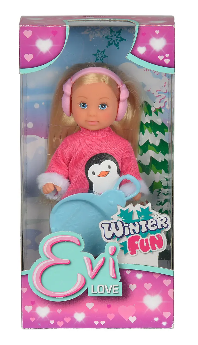 Кукла Еви в зимнем костюме - фото