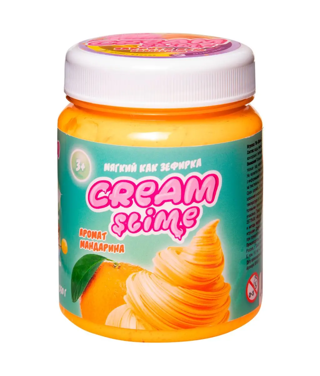 Cream-Slime с ароматом мандарина - фото