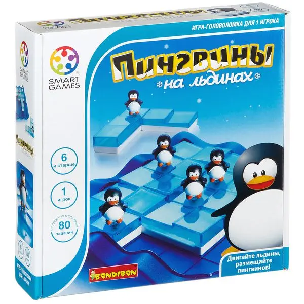 Логическая игра Пингвины на льдинах - фото