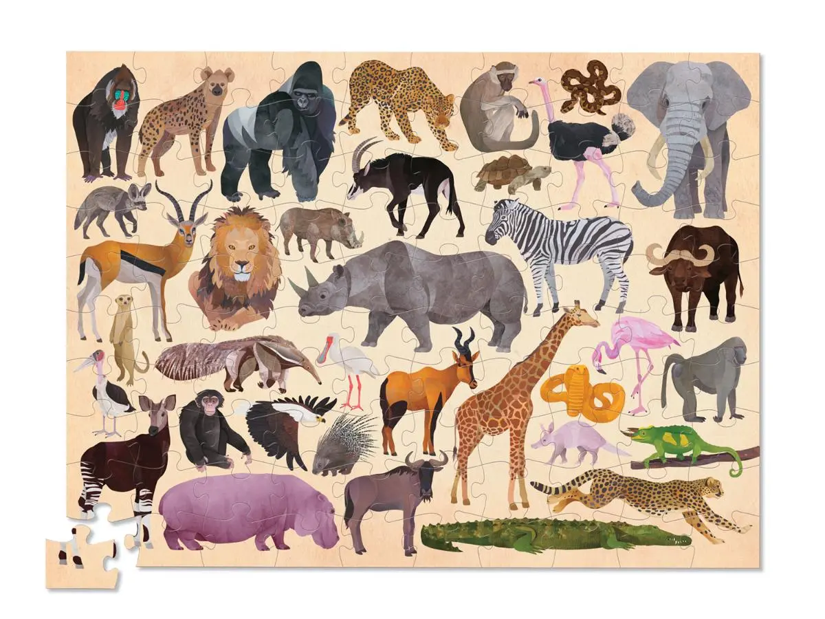 Пазл "36 животных: Дикие животные" - фото