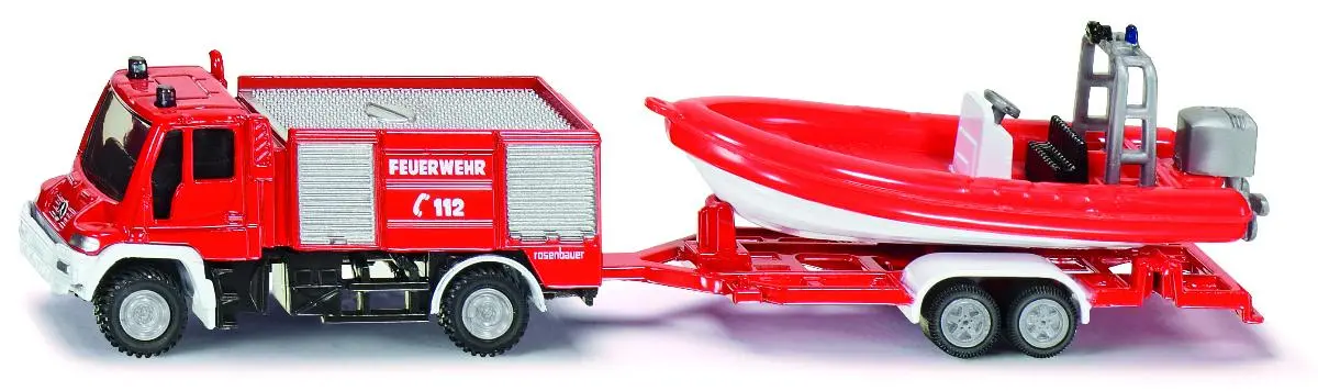 Пожарная машина с катером - фото