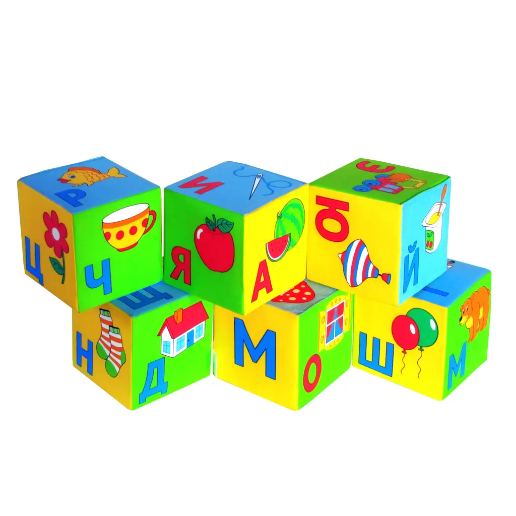 Мягкие кубики "Умная азбука" - фото