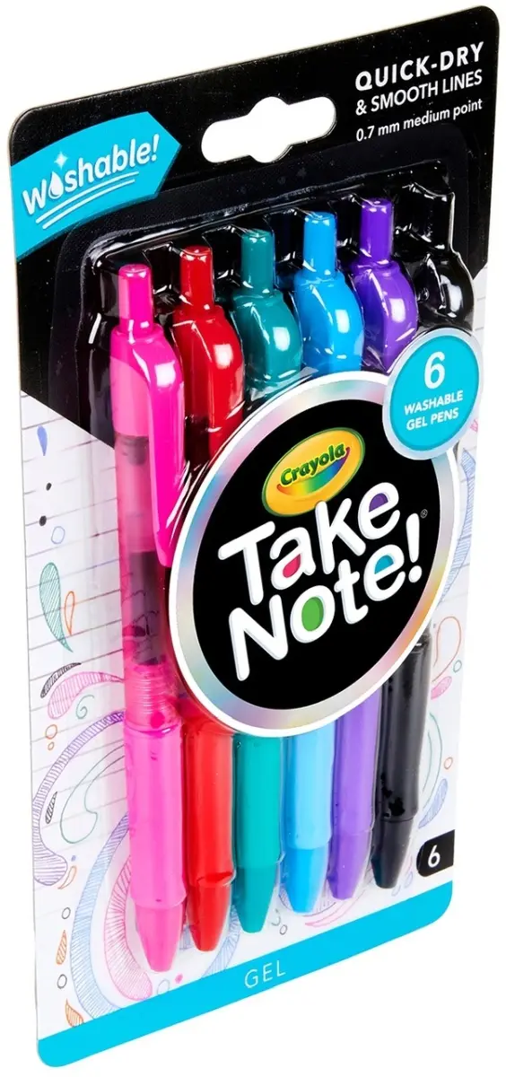 Смываемые гелевые ручки Take Note (6шт.) - фото
