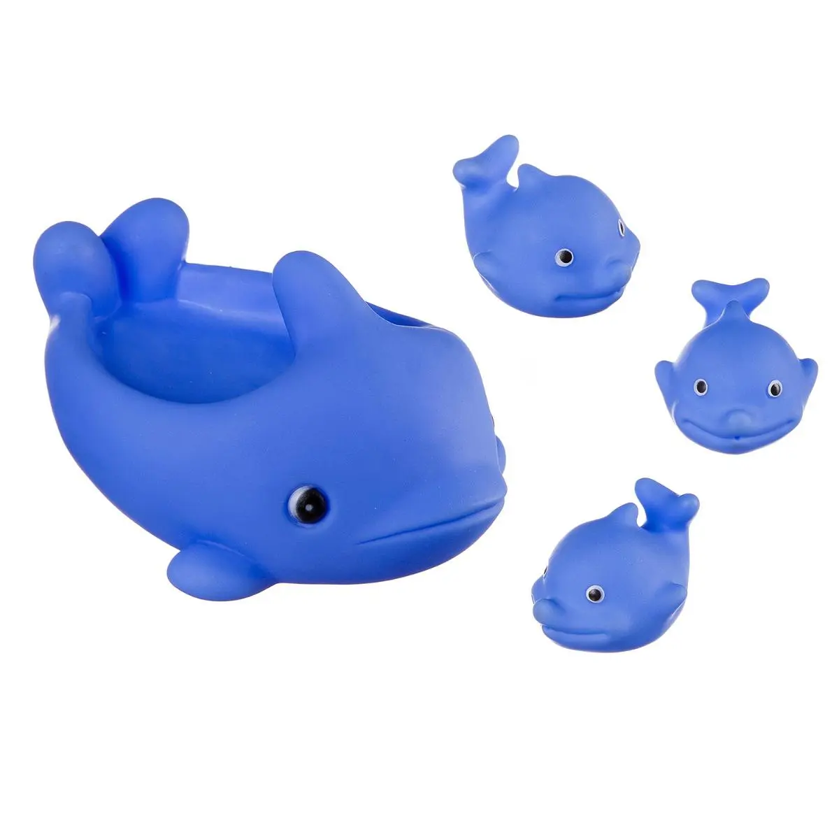 Набор игрушек для купания Дельфин с дельфинчиками, 4 шт. - фото