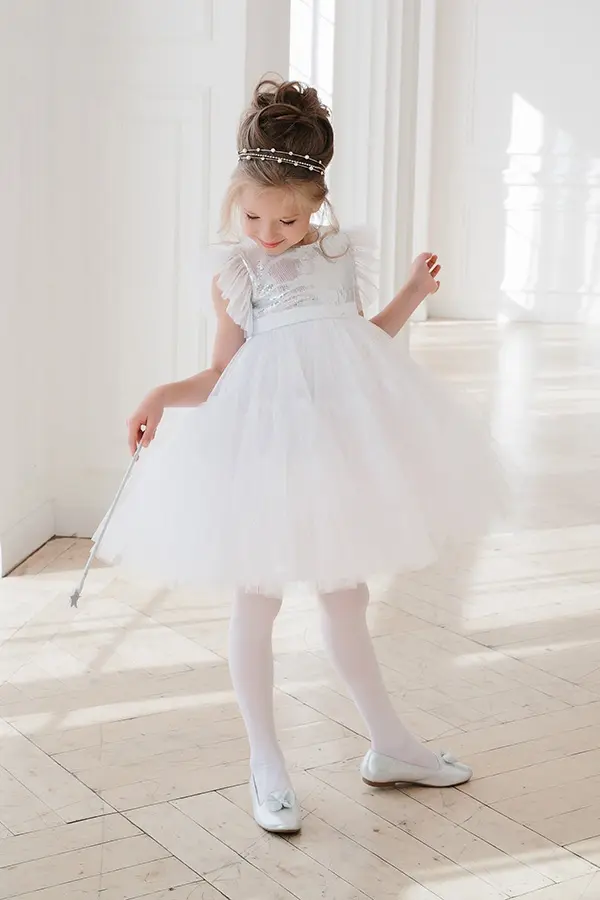 Одежда для праздника Платье "Белый лебедь" - фото